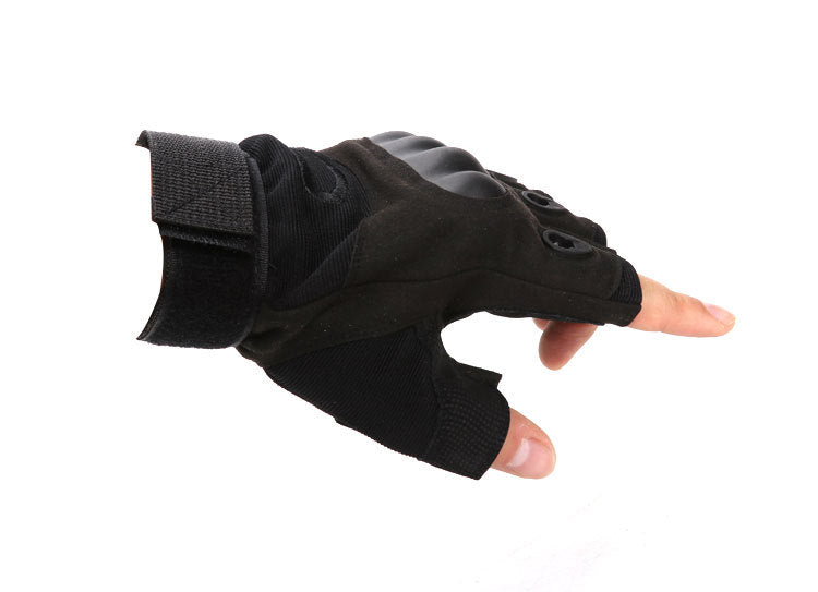 Tactical Fingerless Gloves - Black - AH Tactical 