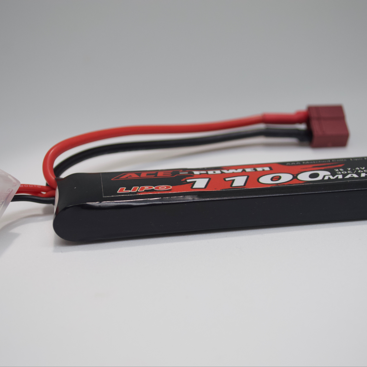 Ace Power - 7.4v 1100mAh 30c 2S Lipo w/Deans Plug - AH Tactical 