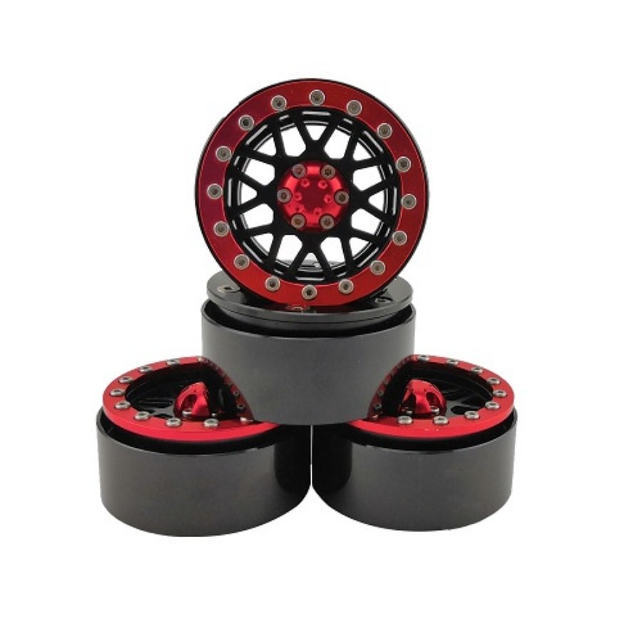 Aluminium Beadlock Crawler Wheels -  Red Star