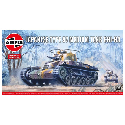 Airfix 1/76 Japanese Type 97 Medium Tank Chi-Ha Scaled Plastic Model Kit