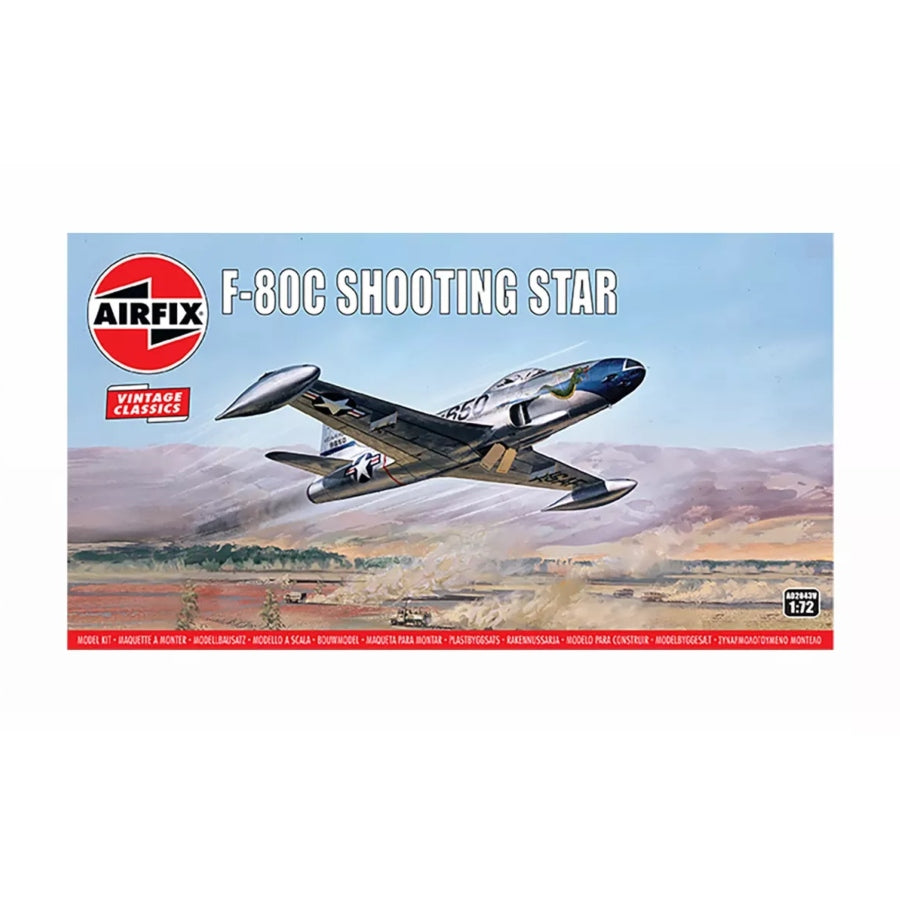 Airfix 1/72 F-80C Shooting Star Fighter Jet Scaled Plastic Model Kit