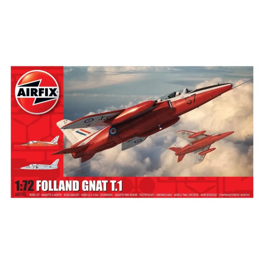 Airfix 1/72 Folland Gnat T.1 Scaled Fighter Plastic Model Kit