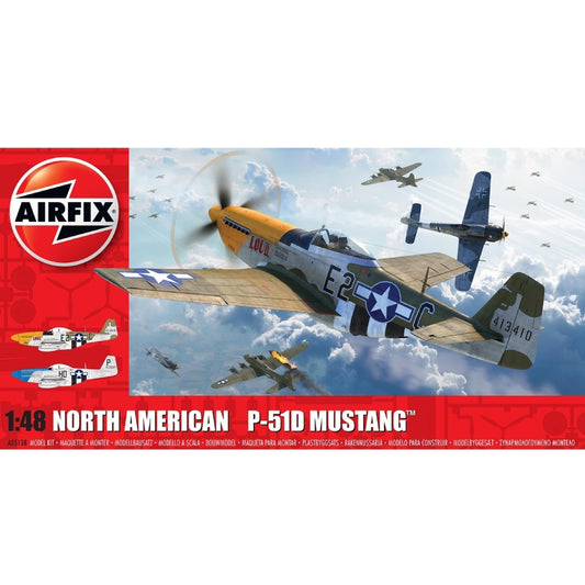 Airfix A05138 North American P51-D Mustang (Filletless Tails) 1:48 Model Kit