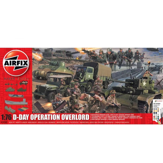 Airfix 1/76 D-Day 75th Anniversary Operation Overlord Scaled Plastic Model Kit larger Starter Set