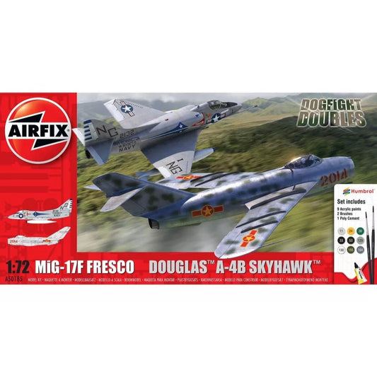 Airfix 1/72 Mig 17F Fresco Douglas A-4B Skyhawk Dogfight Double Scaled Plastic Model Kit