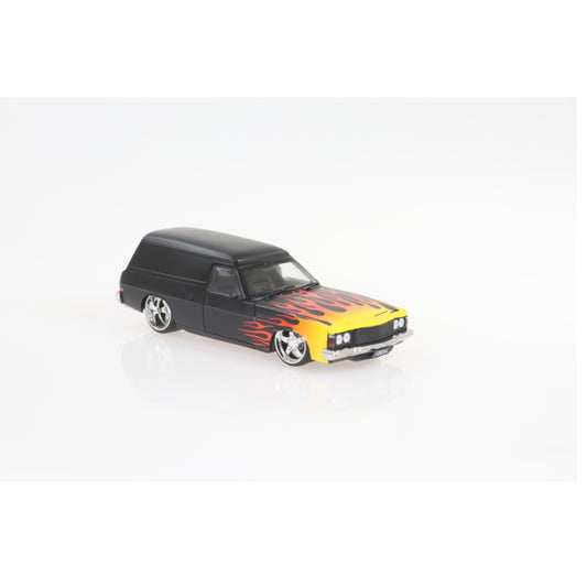 DDA 1/24 DDALU16 Black w/Flames HJ Holden Panelvan Custom Spectra Rides Light Up