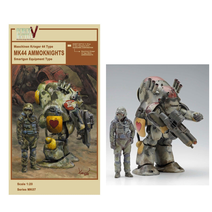 Hasegawa 1/20 Robot Battle V Mk44 Ammoknight Maschinen Krieger