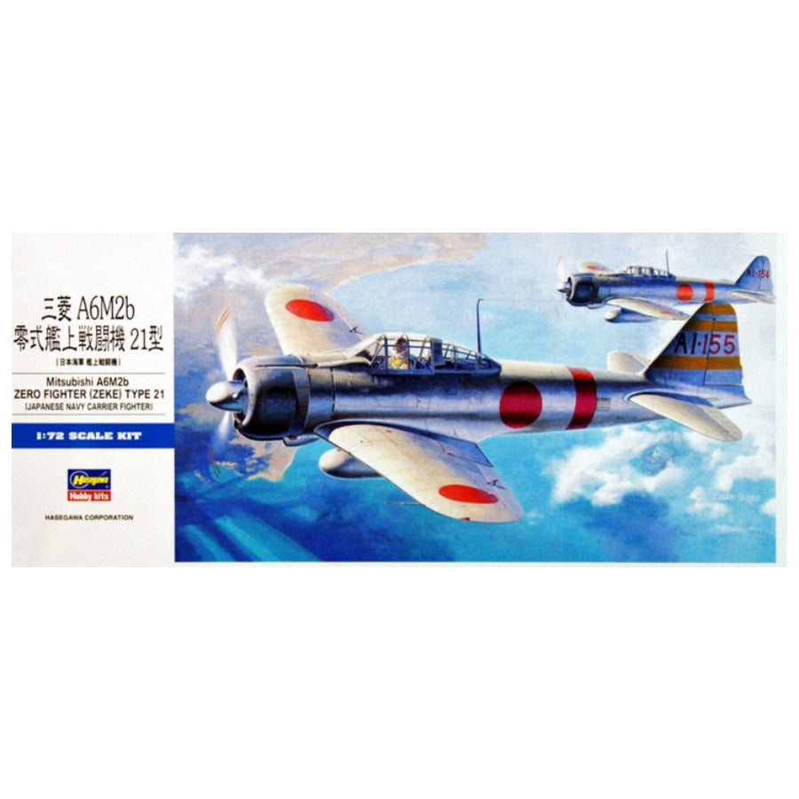 Hasegawa Mitsubishi A6m2 Zero Fighter Type 21 Plastic Model