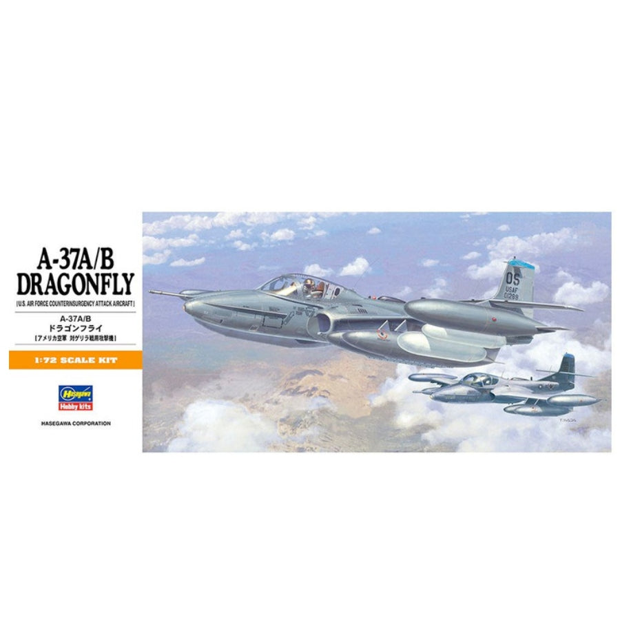 Hasegawa 1/72 A-37A/B Dragonfly (U.S. Air Force Counterinsurgency Attack Aircraft) Plastic Model