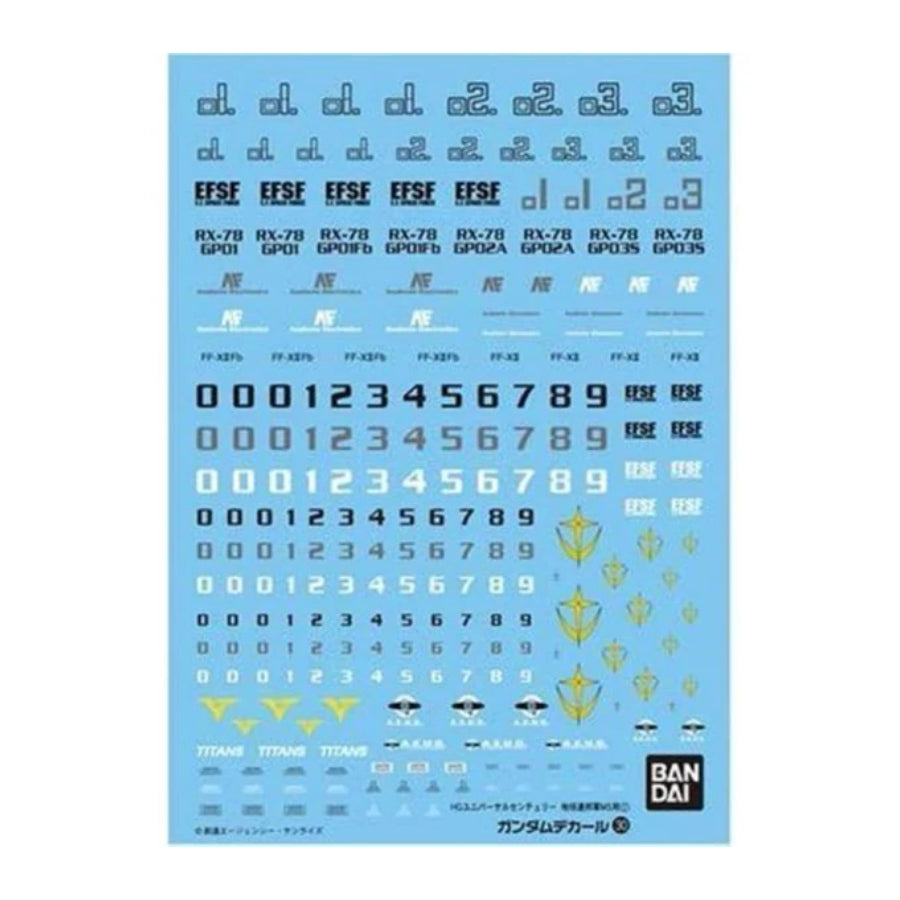 Bandai GUNDAM DECAL 30 HGUC MULTIUSE EARTH FEDERATION 1