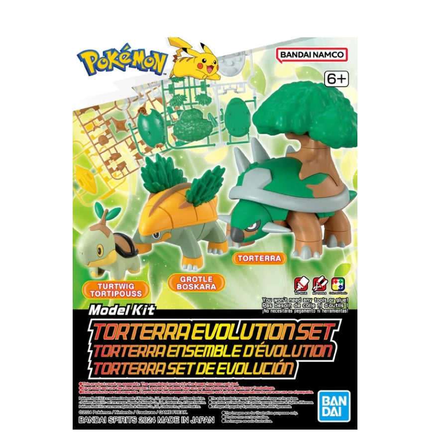 Bandai Pokemon Torterra Evolution Set Plastic Model Kit