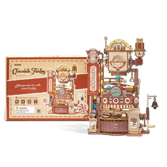 ROKR Chocolate Factory 420pcs DIY 3D Wooden Puzzle Marble Run