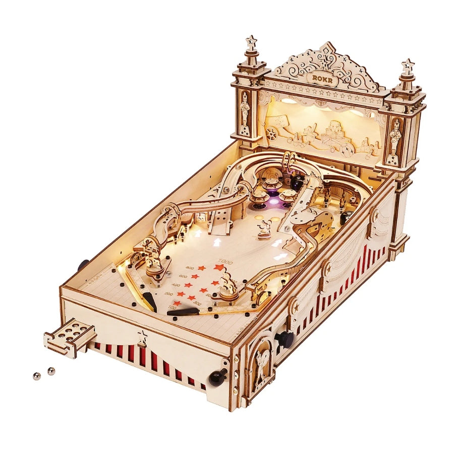 ROKR 3D Pinball Machine 3D Wooden Puzzle