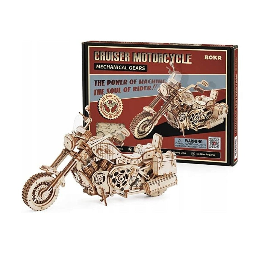 ROKR DIY Cruiser Motorcycle Wooden Puzzle