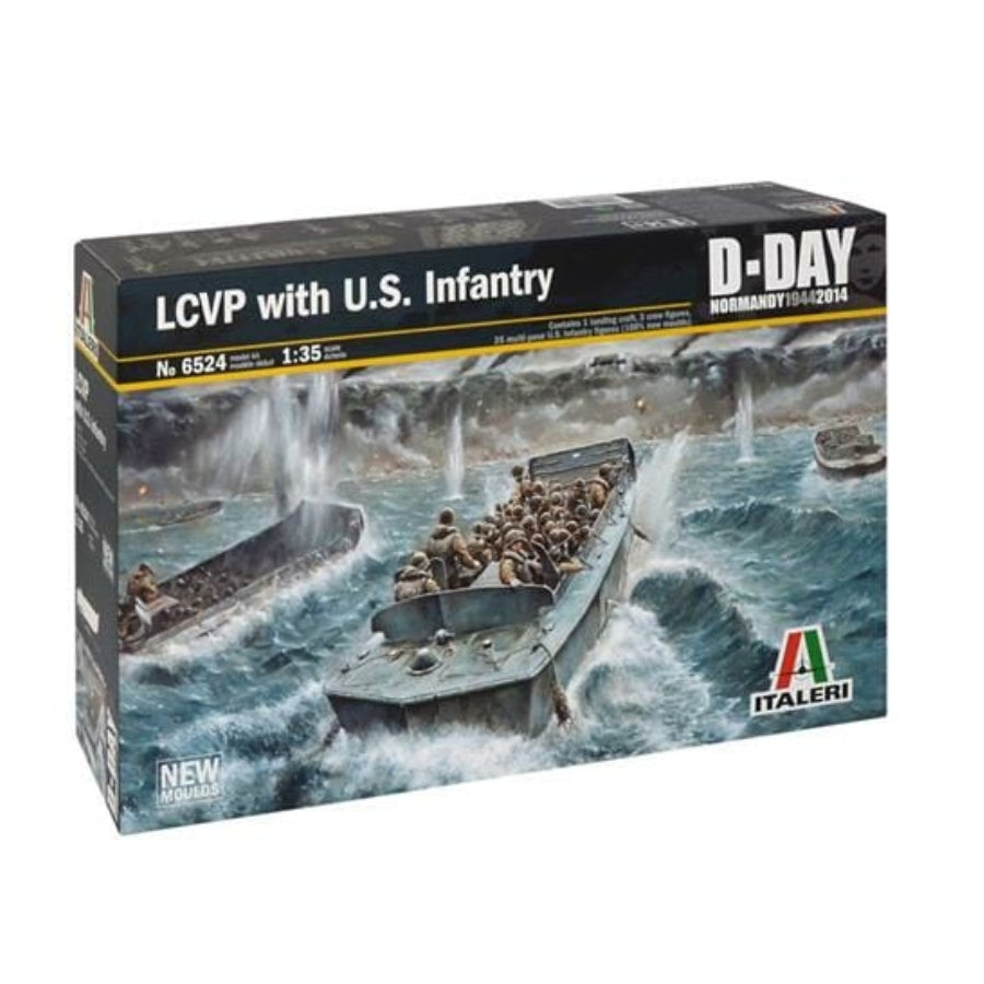 Italeri 1/35 Lcvp With Us Infantry Plastic Model Kit 6524