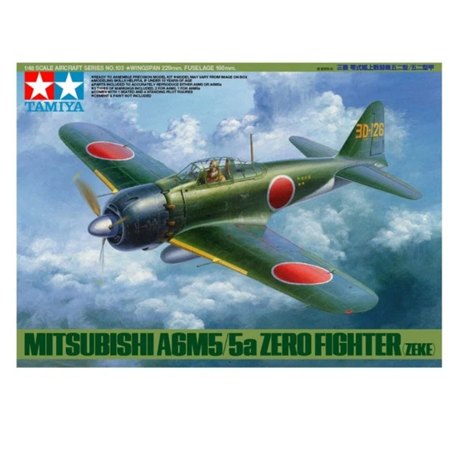 Tamiya 61103 - 1/48 Mitsubishi A6M5/5a Zero Fighter (Zeke) Model 52/52 Kou  [61103]