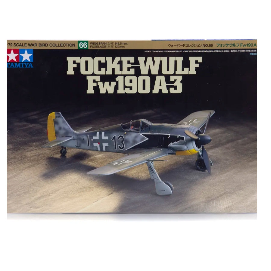 Tamiya 1/72 Focke-Wulf Fw190 A-3 Fighter Scaled Plastic Model Kit _ Aussie Hobbies