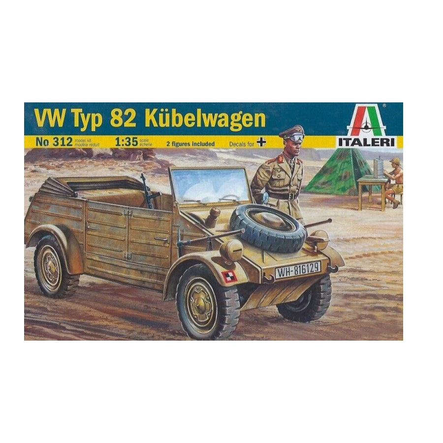 Italeri 312 1/35 Scale Military Model Kit WWII German Kdf.1 VW Typ 82 Kubelwagen