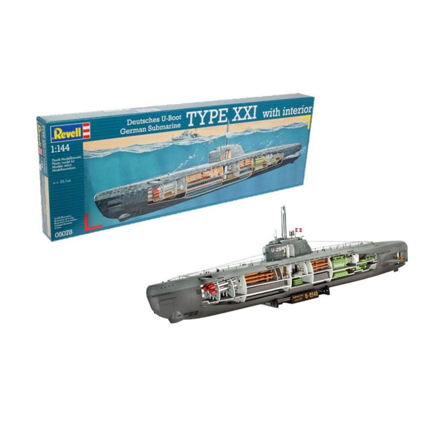 Revell 05078 1/144 U-Boat Type XXI with Interior