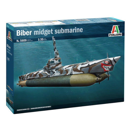 U-Boot Biber Midget Submarine 1/16 Kit Italeri (5609s)