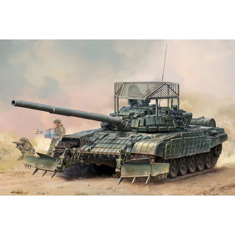 TR09609 Trumpeter 1/35 Russian T-72B1 with KTM-6 & Grating Armour Plastic Model Kit