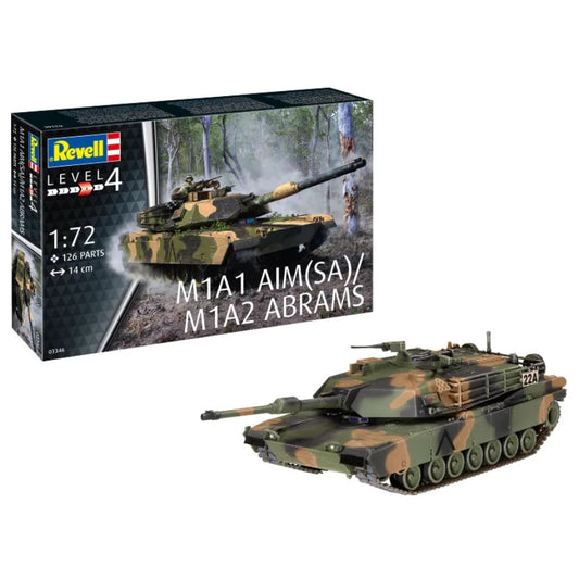 Revell 1/72 US M1A2 Abrams Tank Scaled Plastic Model Kit