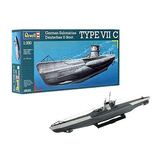 Revell  05093 1:350 German Submarine Type Vii C Model Kit