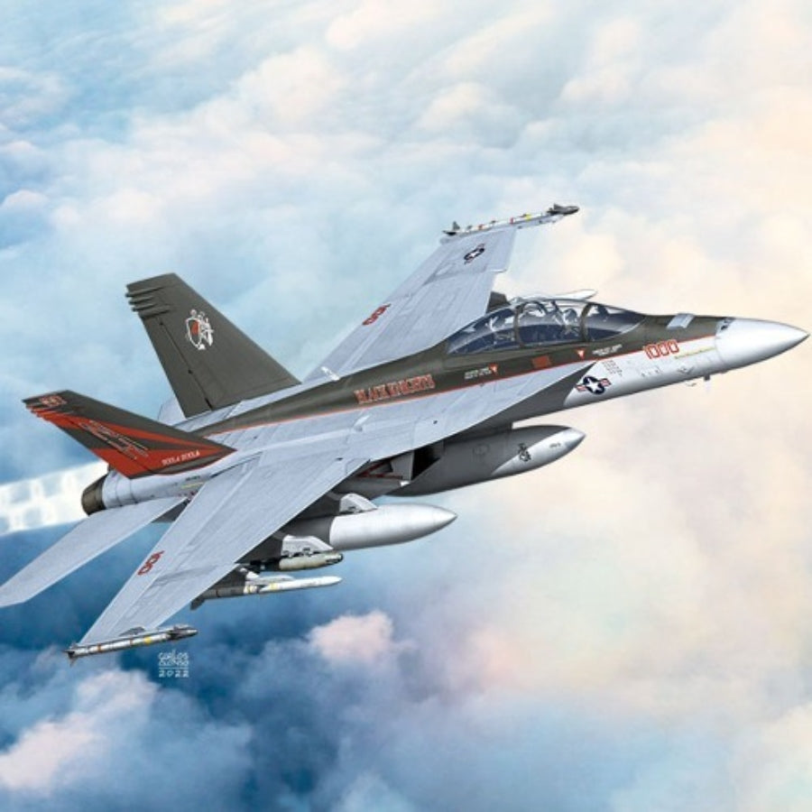 Academy 1/72 USN F/A-18F "VFA-154 Black Knights" Plastic Model Kit [12577]