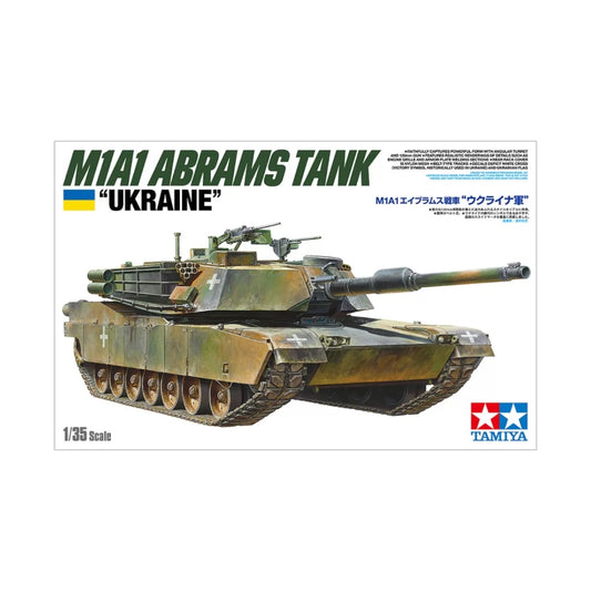 Tamiya 1/35 Ukraine M1A1 Abrams Tank Scaled Plastic Model Kit