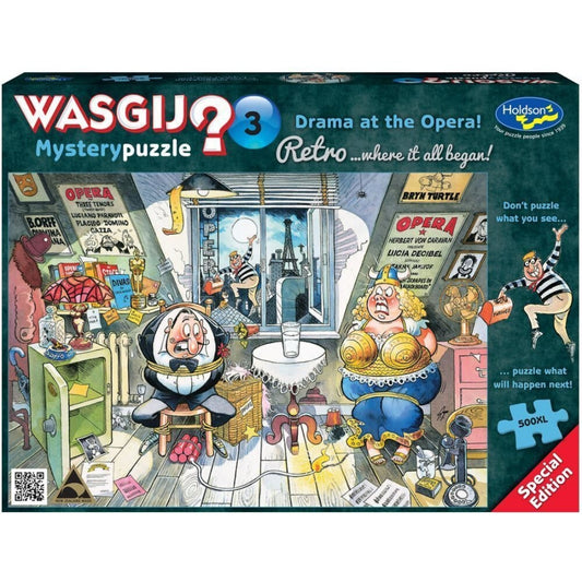 WASGIJ? Retro Mystery 3 Drama at the Opera! Large Piece Puzzle 500pc