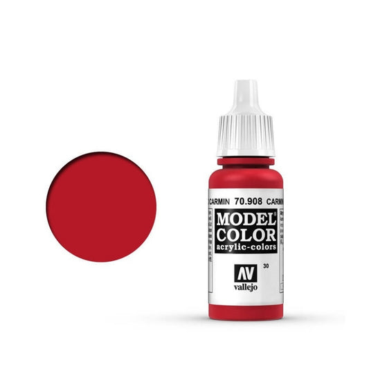 Vallejo Model Colour #030 Carmine Red 17 ml Acrylic Paint