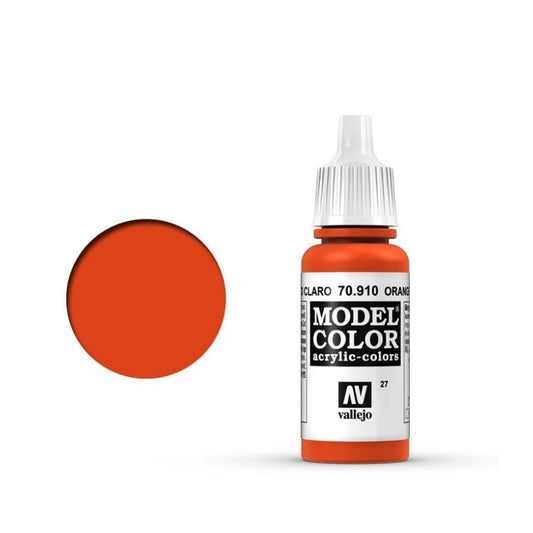 Vallejo Model Colour #027 Orange Red 17 ml Acrylic Paint