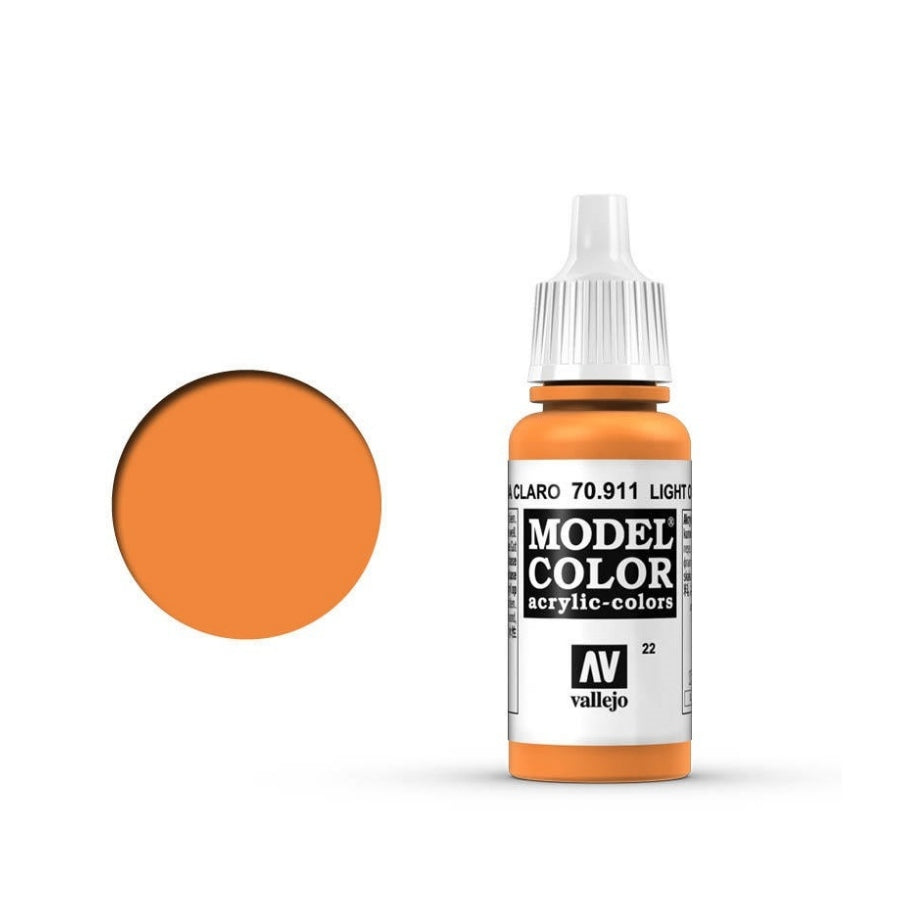 Vallejo Model Colour #022 Light Orange 17 ml Acrylic Paint