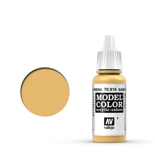 Vallejo Model Colour #009 Sand Yellow 17 ml Acrylic Paint