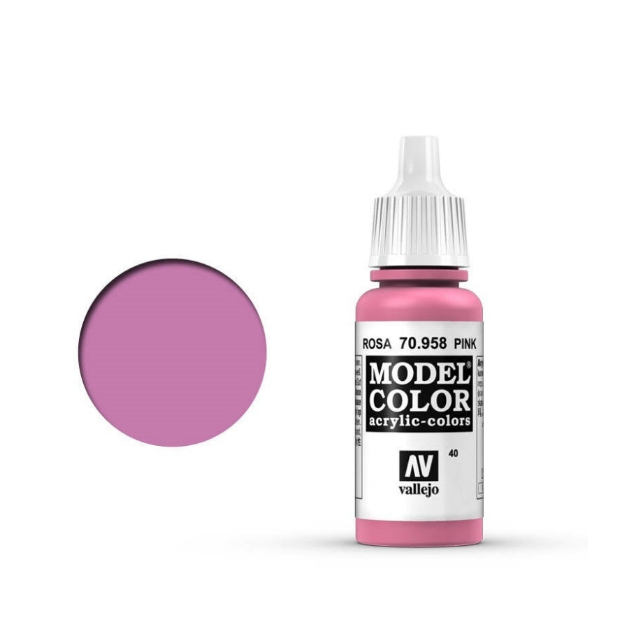 Vallejo Model Colour #040 Pink 17 ml Acrylic Paint