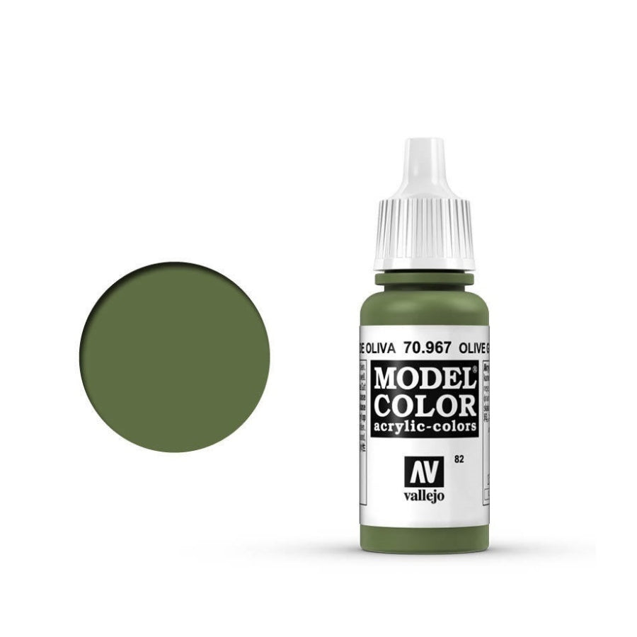 Vallejo Model Colour #082 Olive Green 17 ml Acrylic Paint