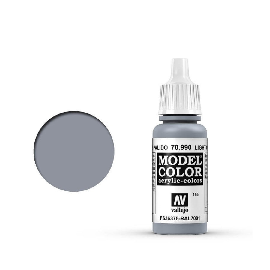 Vallejo Model Colour #155 Light Grey 17 ml Acrylic Paint