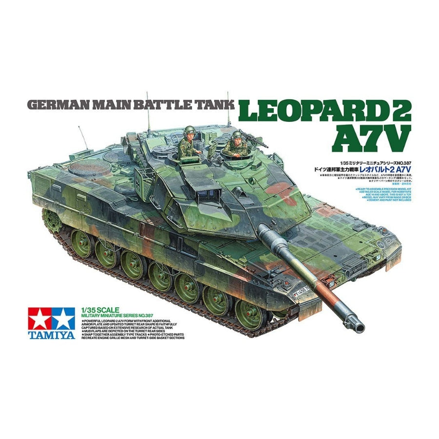 Tamiya German Main Battle Tank Leopard 2 A7V 1:35 Scale Model Kit 35387