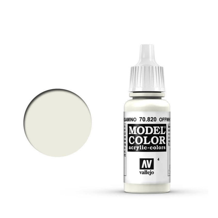 Vallejo Model Colour #004 Offwhite 17 ml Acrylic Paint