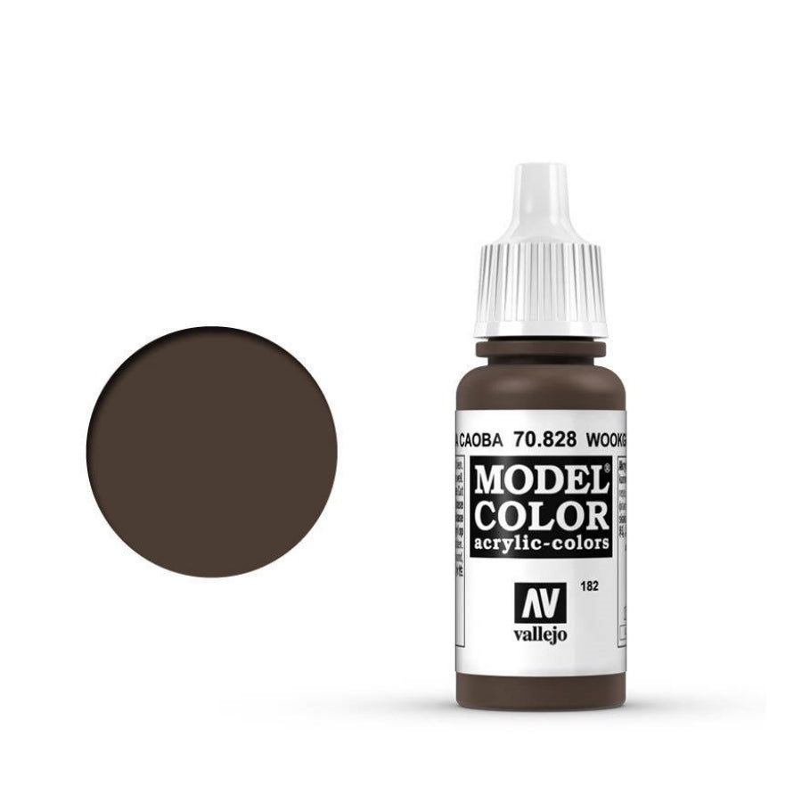 Vallejo Model Colour #182 Transparent Woodgrain 17 ml Acrylic Paint