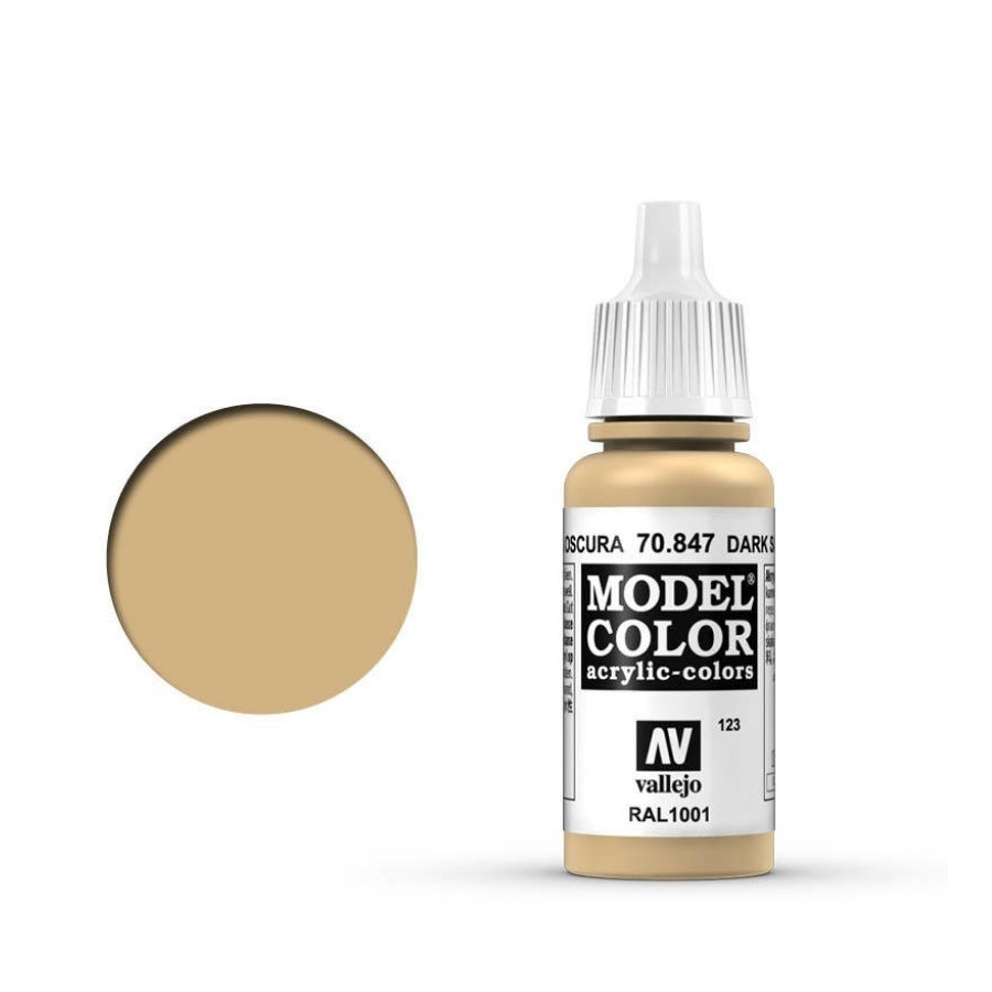 Vallejo Model Colour #123 Dark Sand 17 ml Acrylic Paint