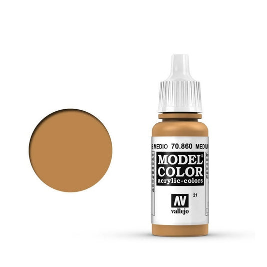 Vallejo Model Colour #021 Medium Fleshtone 17 ml Acrylic Paint