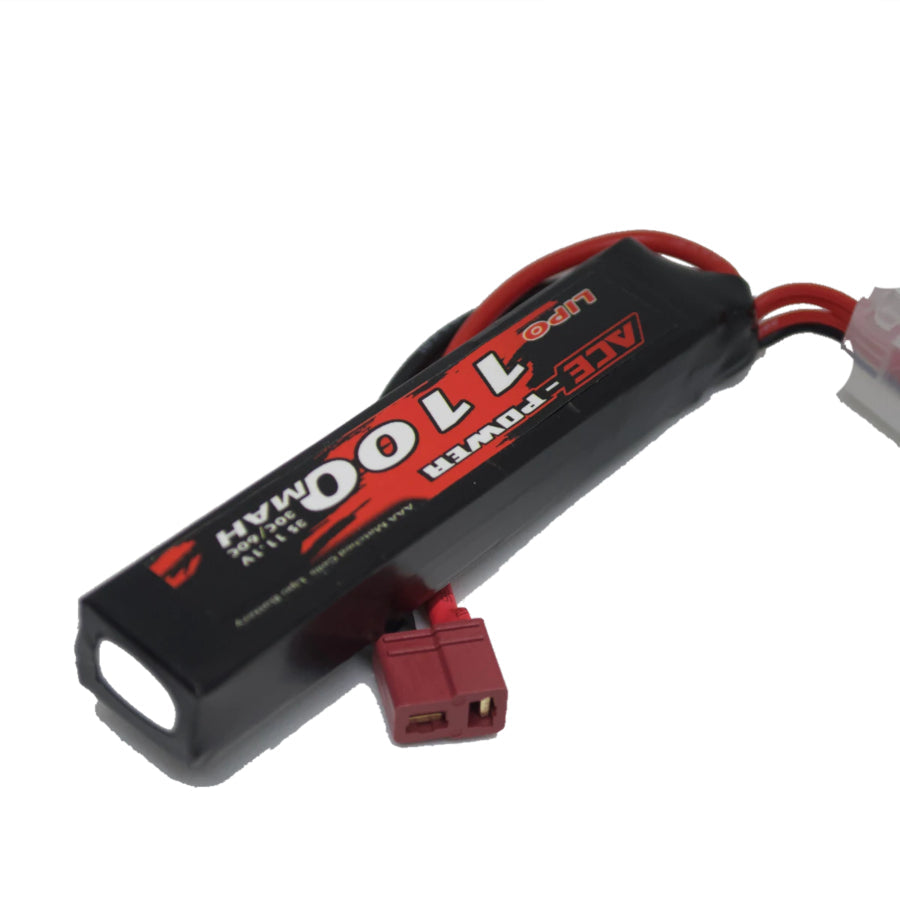 ACE POWER - 11.1V 3S 1100MAH 30C SOFT CASE W/DEANS PLUG - AH Tactical 