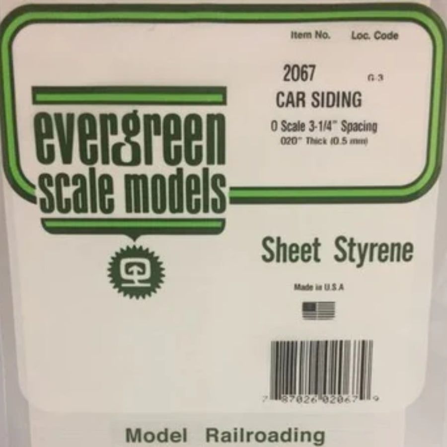 Evergreen Scale Models Polystyrene Sheet (Car Siding)