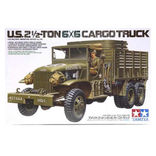 Tamiya 1/35 U.S. 2 1/2-Ton 6x6 Cargo Truck Scaled Plastic Model Kit