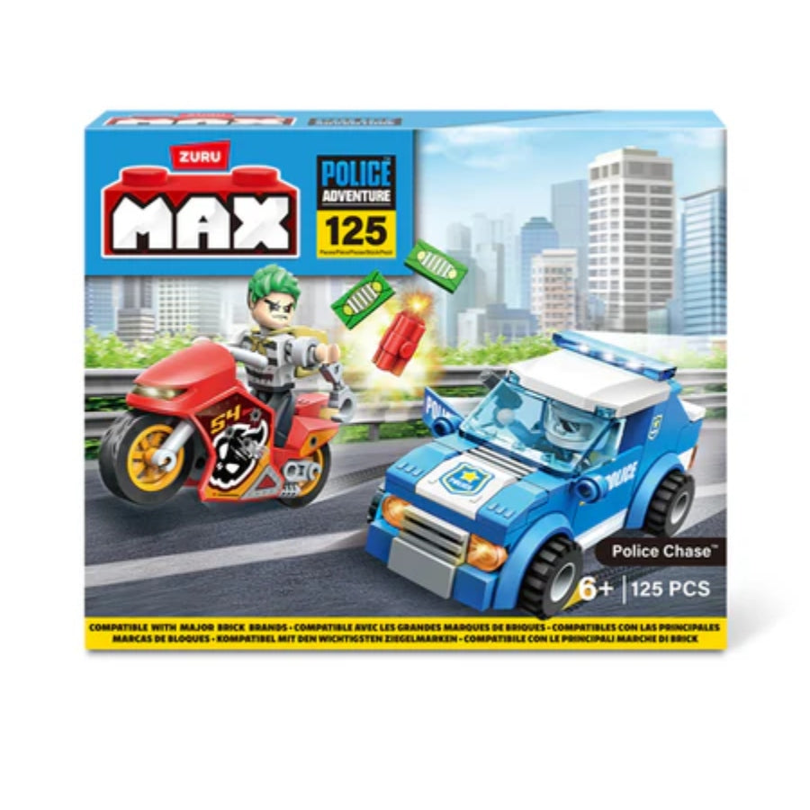 ZURU MAX City Police Adventure Police Chase Vehicle Construction Set