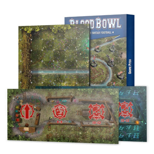 Warhammer: Blood Bowl: Gnome Pitch Double Sided Pitch & Dugouts