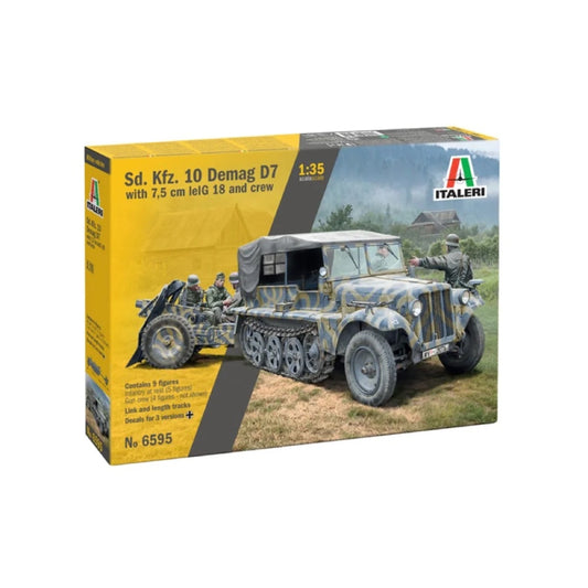 Italeri 6595 1/35 Kfz. 10 Demag D7 with 7.5 cm leIG 18