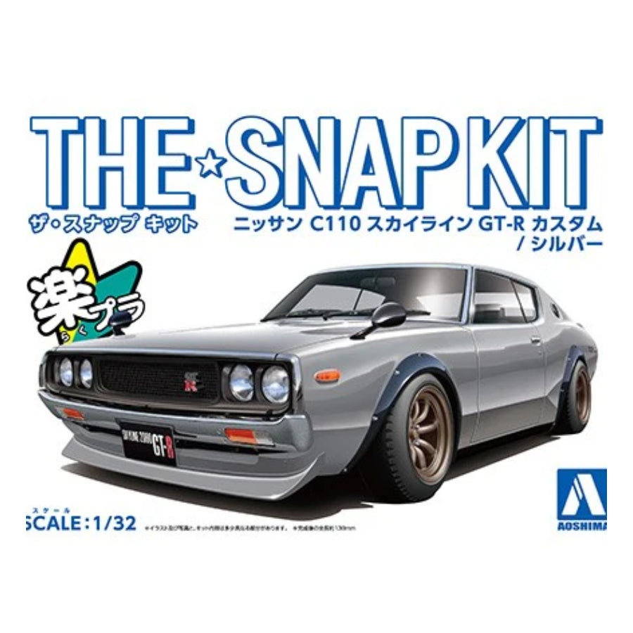 Aoshima 1/32 Snap Nissan C110 Skyline GT-R Custom (Silver)