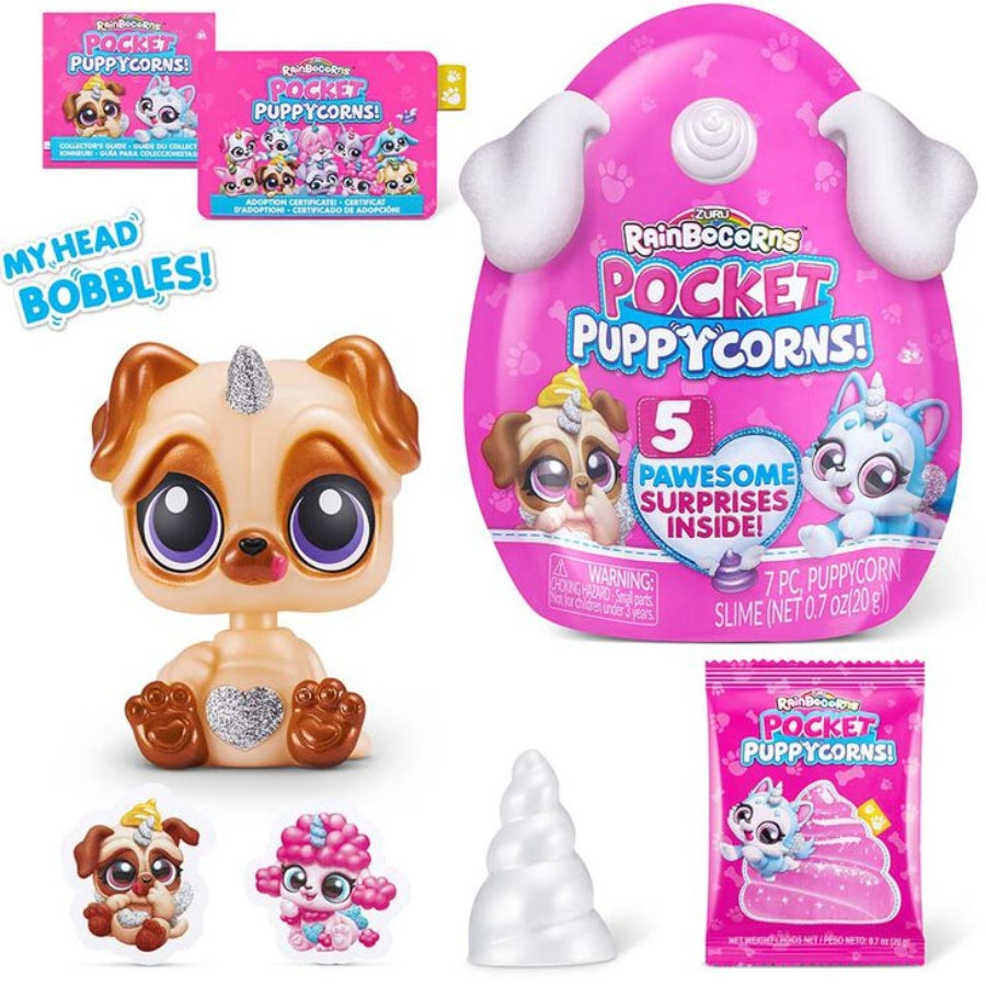 Rainbocorns Pocket Puppycorns Bobble Head Assorted